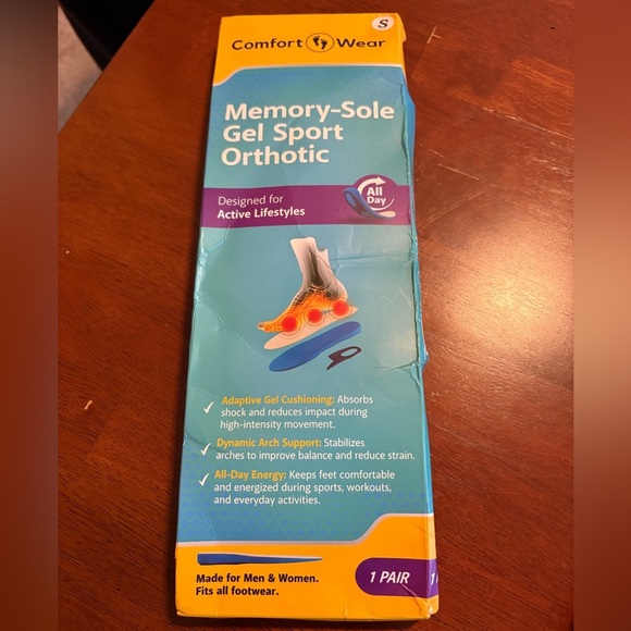 👟 Comfort Wear Unisex Memory-Sole Gel Sport Orthotic size Small - Picture 2 of 9